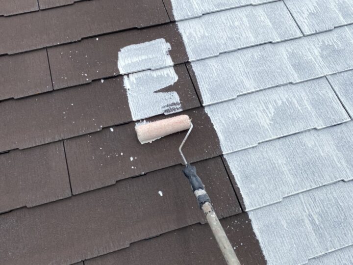 屋根塗装/下塗り１回目