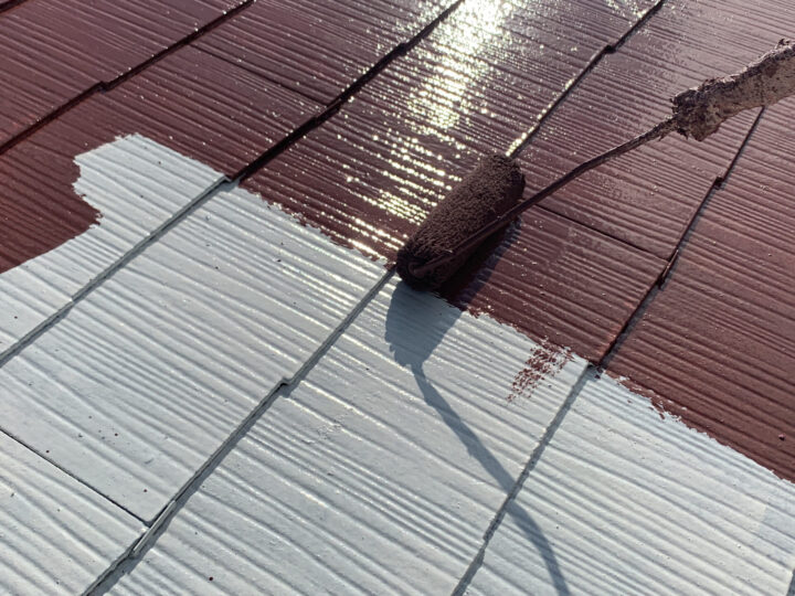 屋根塗装/中塗り