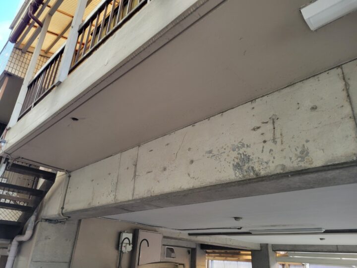 軒天塗装/施工前