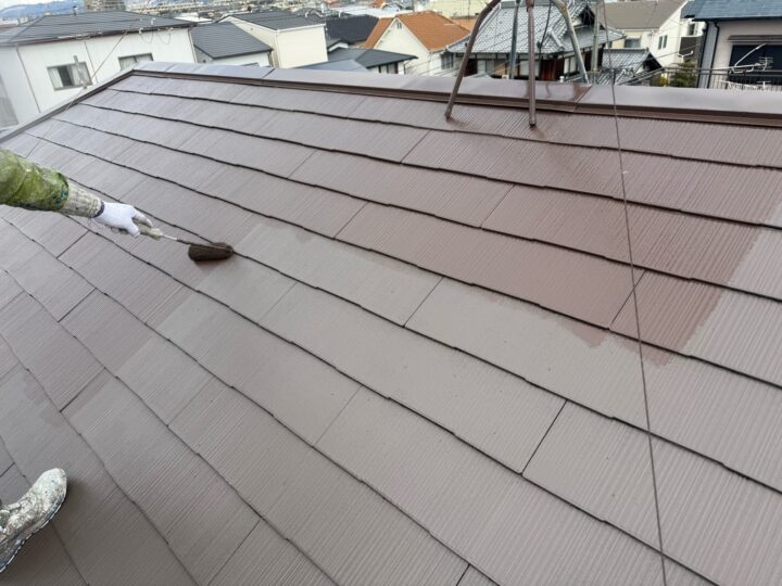 屋根塗装/上塗り