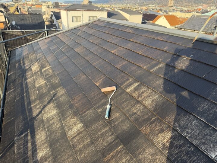 屋根塗装/下塗り1回目