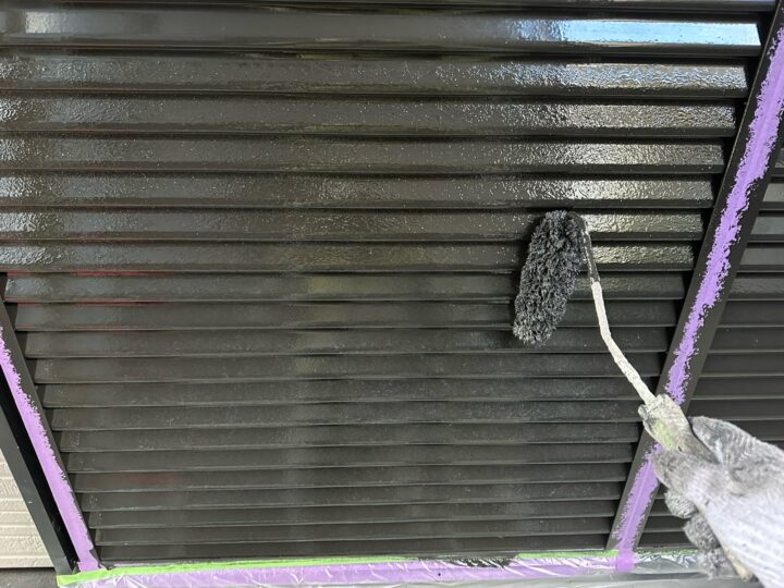雨戸塗装/上塗り